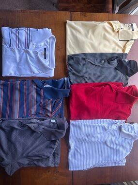 Lot of 7 Men’s Polo Shirts - Mixed Colors